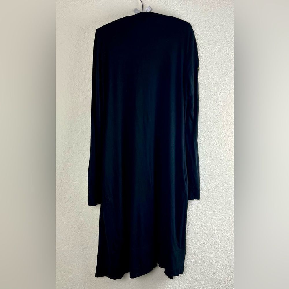 Caite Black Floral Embroidered Long Cardigan/Duster - Picture 3 of 10